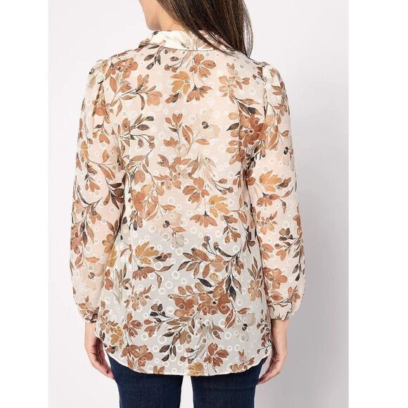 Susan Graver Tunic Shirt Size 4X Sheer Floral NWOT - Picture 2 of 13